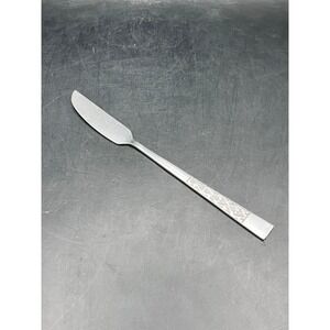 Vtg National Stainless Butter Spreader Knife Korea Scroll Silverware‎ 6.75"